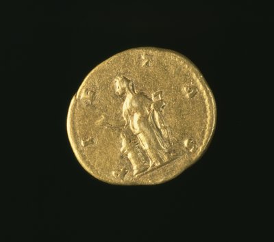 Aureus of Lucilla, Daughter of Marcus Aurelius Depicting Pietas Standing Left Sacrificing over Altar by Roman